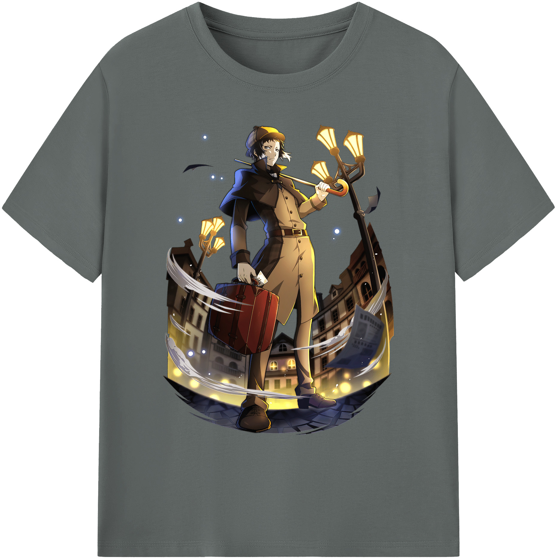 （画像用） 文豪ストレイドッグス Bungo Stray Dogs 綿100％ メンズ半袖Tシャツ｜肌触りやわらか＆通気性